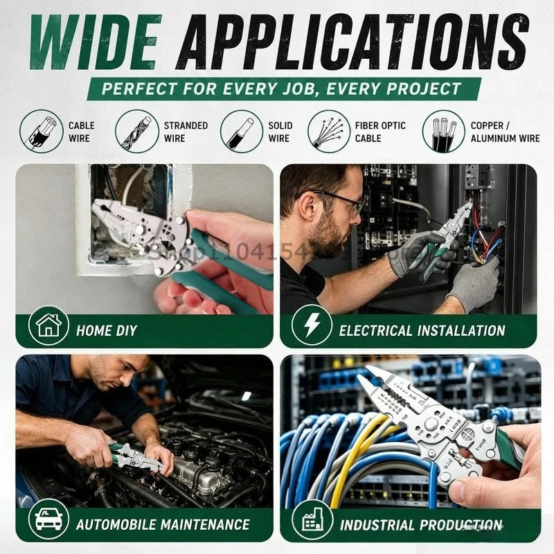 Foldable Wire Cutters Wire Connector Wire Peeler Electrical Repair Hand Tool Sharp Cutting Blade Wires Strip Cut Crimp Tools Zpaxo