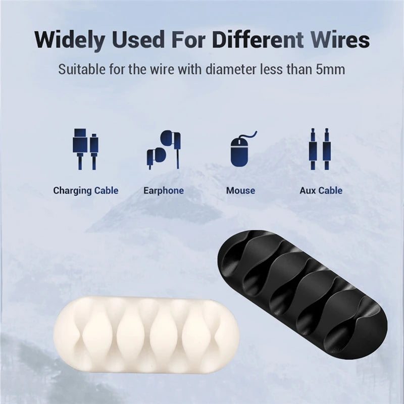 1 Self-adhesive Wire Fixer Cable Organizers Holder Silicone Data Zpaxo