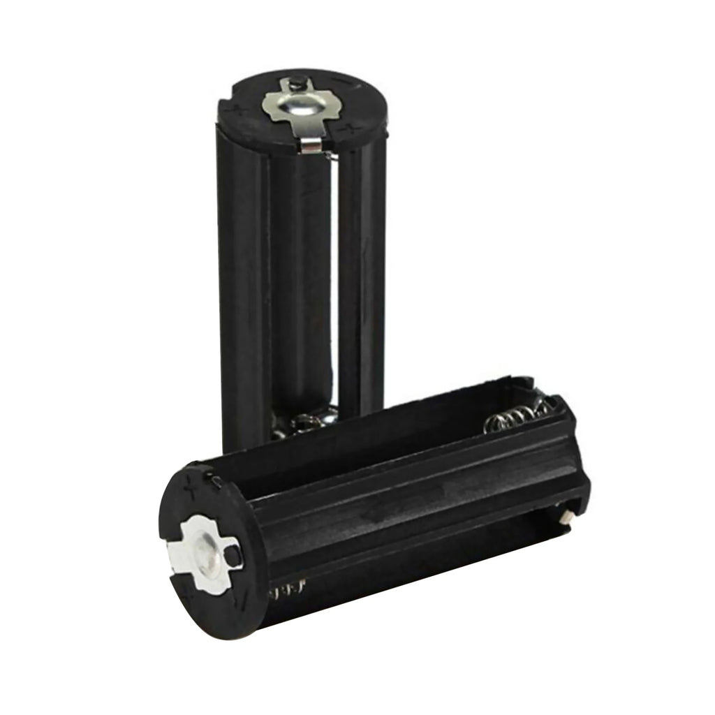 3-AAA Battery Holder Black Plastic Box Cylindrical Case Flashlight Zpaxo