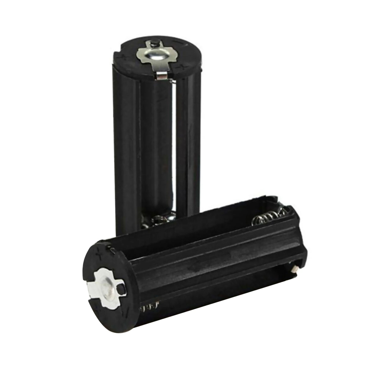 3-AAA Battery Holder Black Plastic Box Cylindrical Case Flashlight Zpaxo