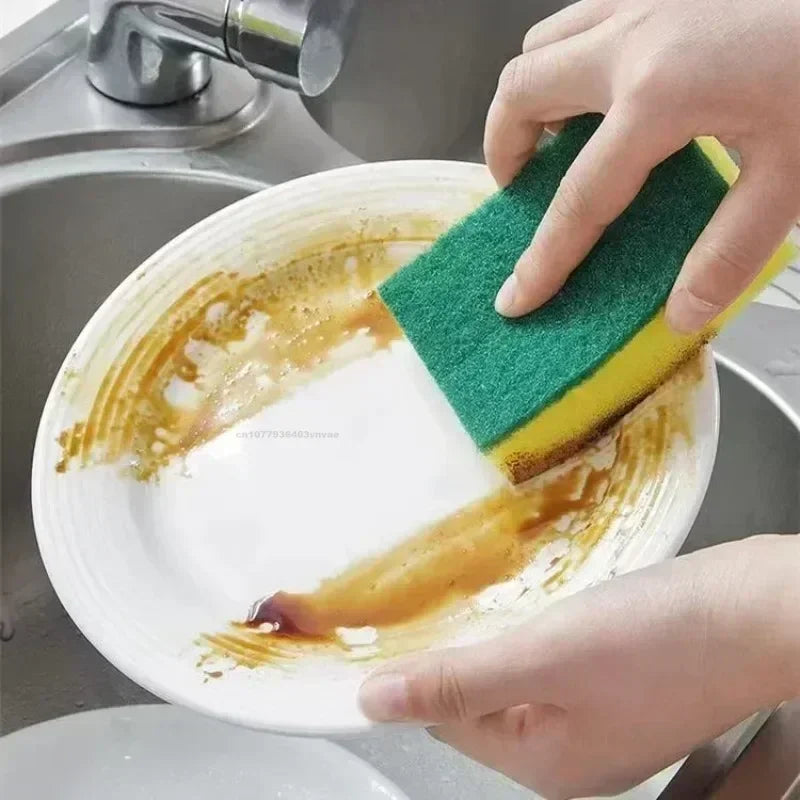 Dish Washing Sponge Dust Cleaning Sponge Scrubber for Kitchen Magic Cleaning Majoc Eraser Sponge Kitchen Scourer Supplies Zpaxo