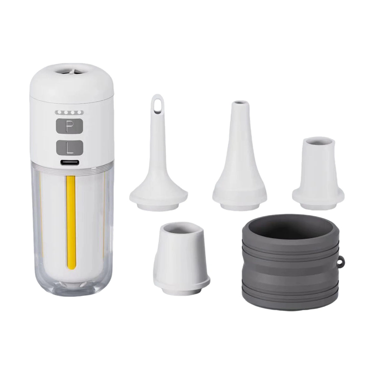 Min Ultra Fast Air Mattress Pump 2000 MAh Battery Zpaxo WHITE