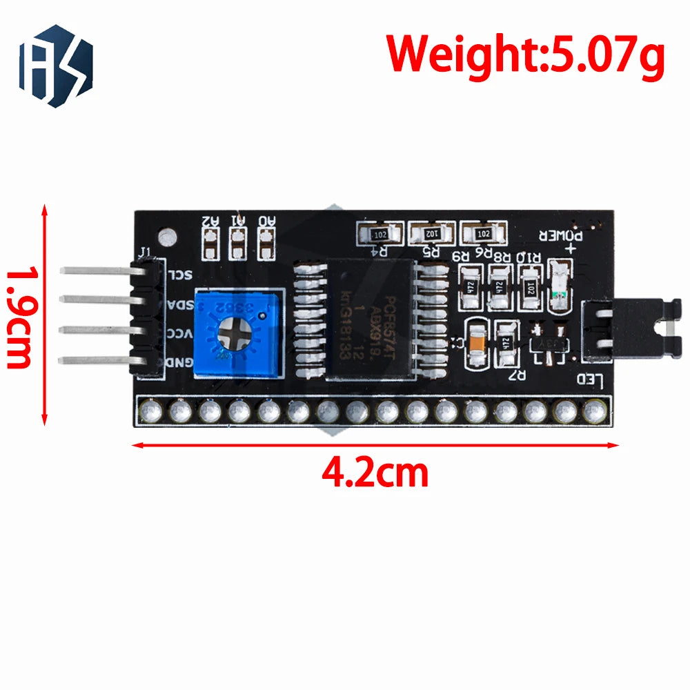 PCF8574 I2C I/O Expander Module: IO Expansion Board for Development & Evaluation Zpaxo