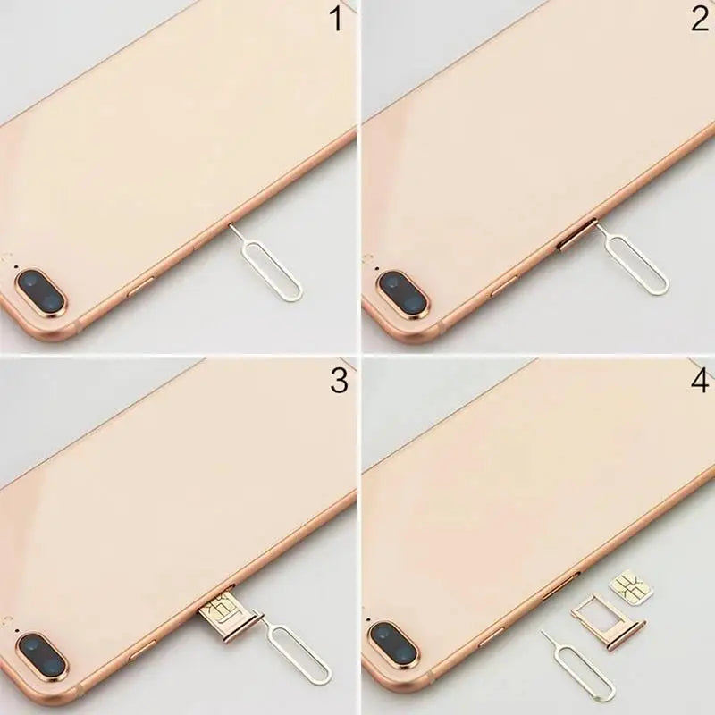 1 10 50 Universal Anti-lost Sim Card Pin Eject Needle Remover Iphone Zpaxo