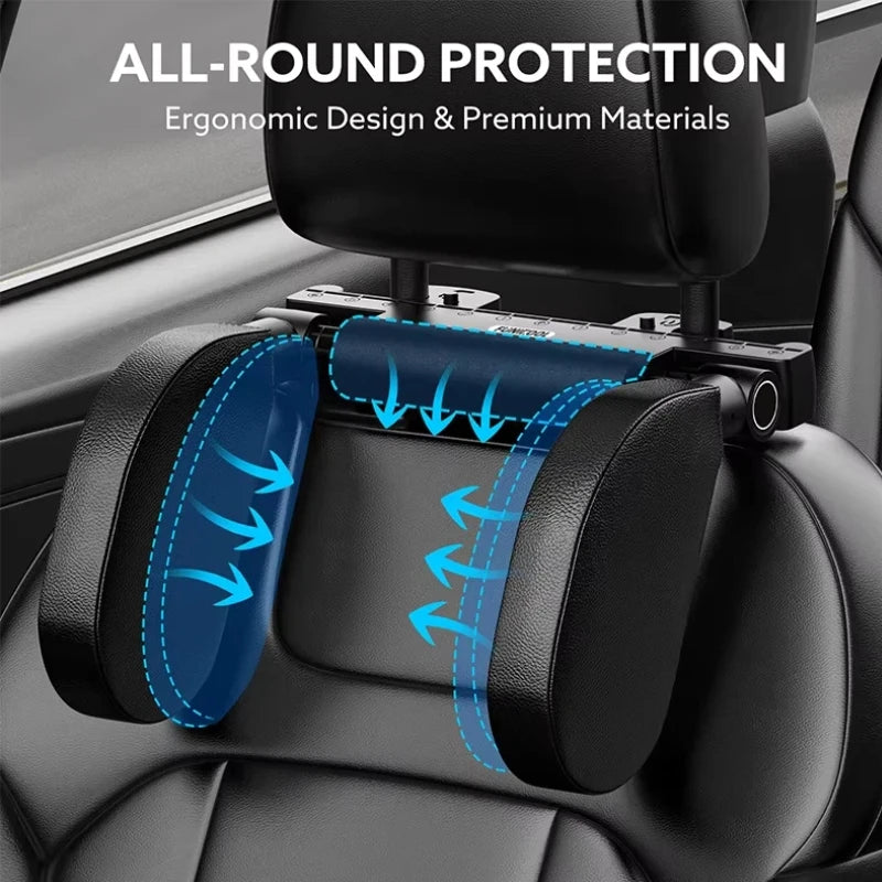 Car Seat Headrest Adjustable Side Head Support Telescopic Cervical Zpaxo
