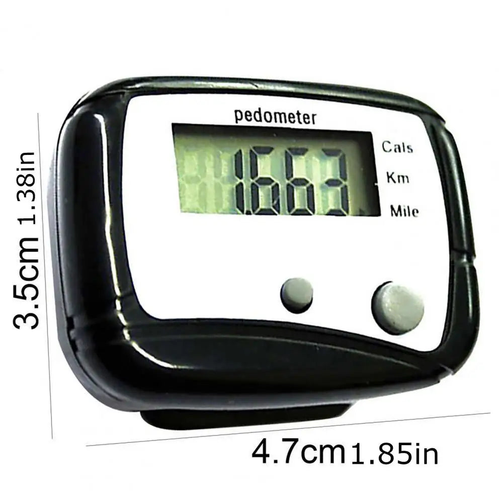 Accurate Step Counter Small Walking Distance Miles Km Pedometer Clip Zpaxo Black