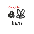 All-In-One 6pcs Action Camera Kit Head Strap Chest Straps Mount Adjustable Rotatable Phone Holder For GoPro Phone Osmo Insta 360 Zpaxo 6pcs set