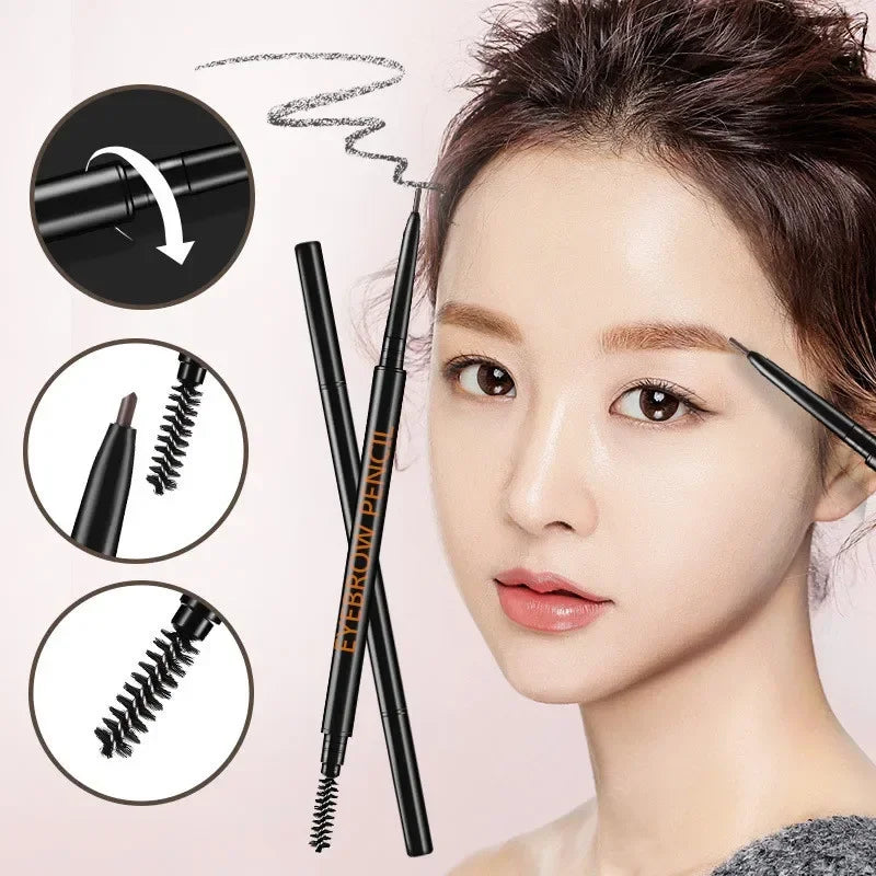 Fine Eyebrow Pencil Double Head Automatic Rotation One Line Zpaxo