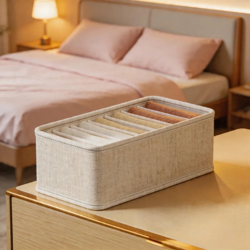 Foldable Underwear Socks Storage Box Multi-compartment Drawer Zpaxo