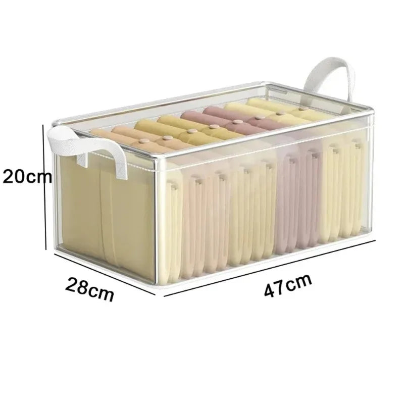 4pcsTransparent PVC Clothes Storage Basket Waterproof Fabric Box Zpaxo