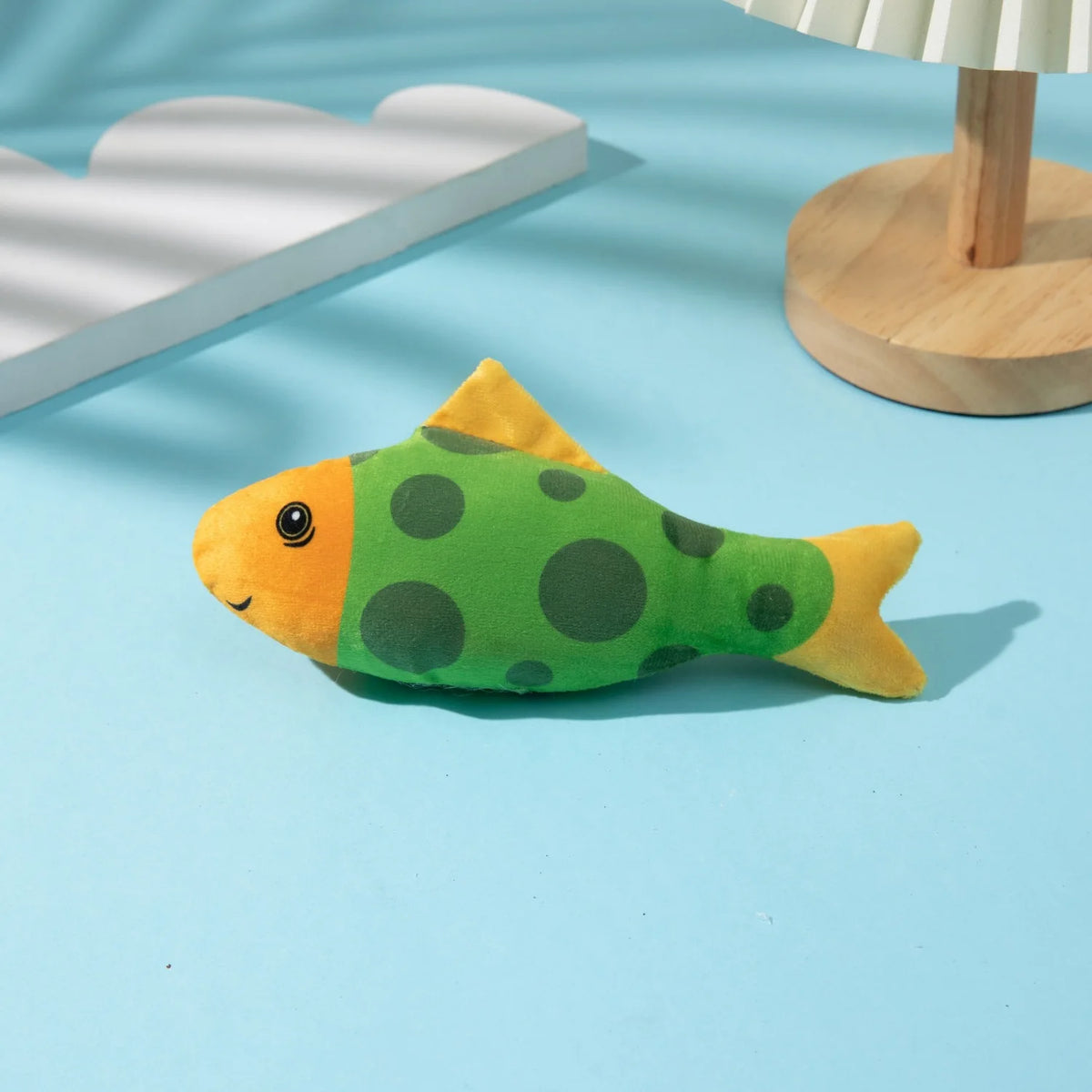 Interactive Catnip Toy Cat Grass Inside Enhance Bond Fish Shape Bite Zpaxo