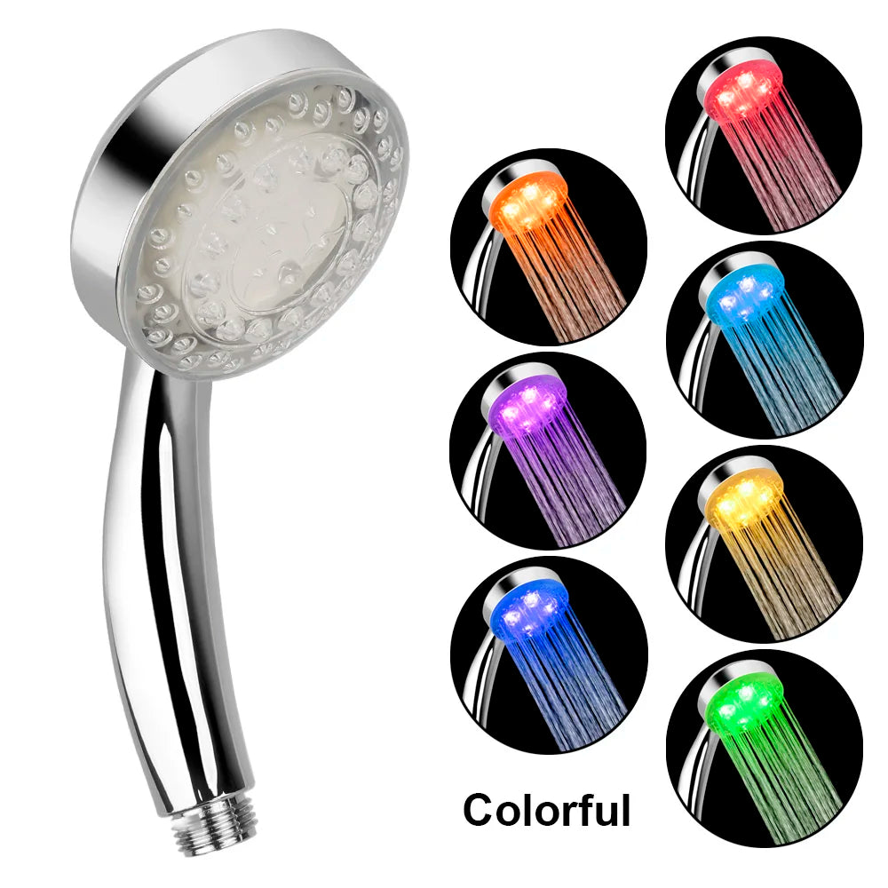 Ultra-quiet 3 Colors Temperature Sensor Rainfall Spray 7 Gradual Zpaxo 7 color circle