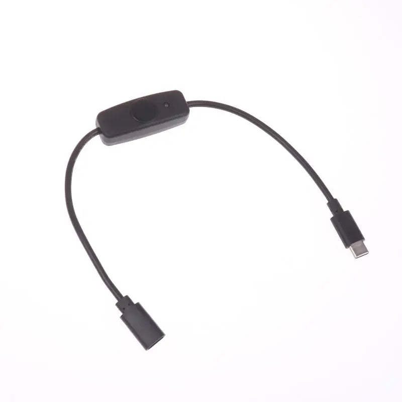 1 USB-C C Power Supply Cord 5V2A Short USB Extension Cable Off Switch Zpaxo Black straight 1pcs