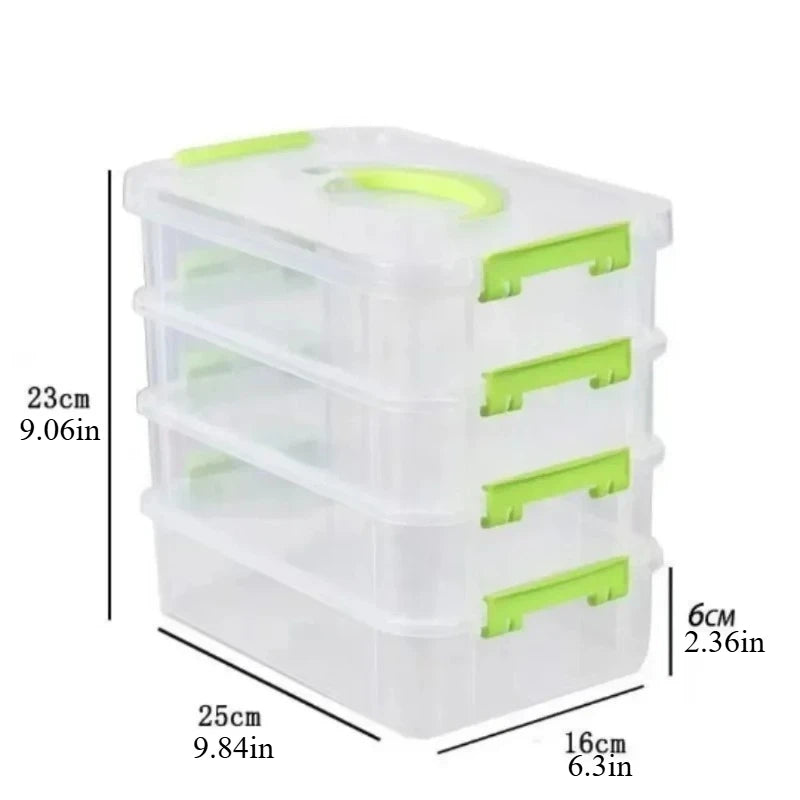 Building Blocks Storage Box Transparent Visibility Tool Zpaxo