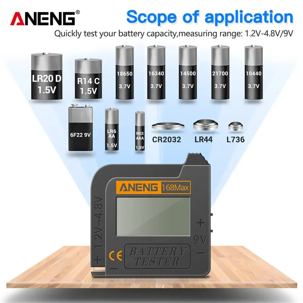 ANENG 168Max Test Checkered Load Analyzer Digital Lithium Battery Zpaxo