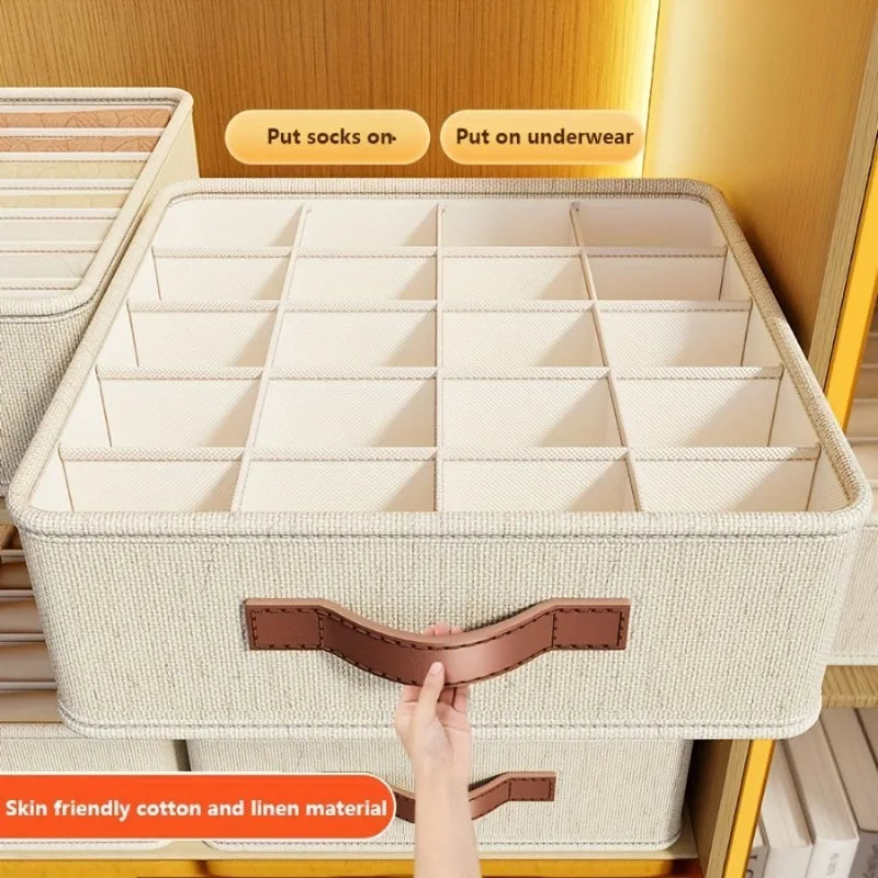 Foldable Underwear Socks Storage Box Multi-compartment Drawer Zpaxo