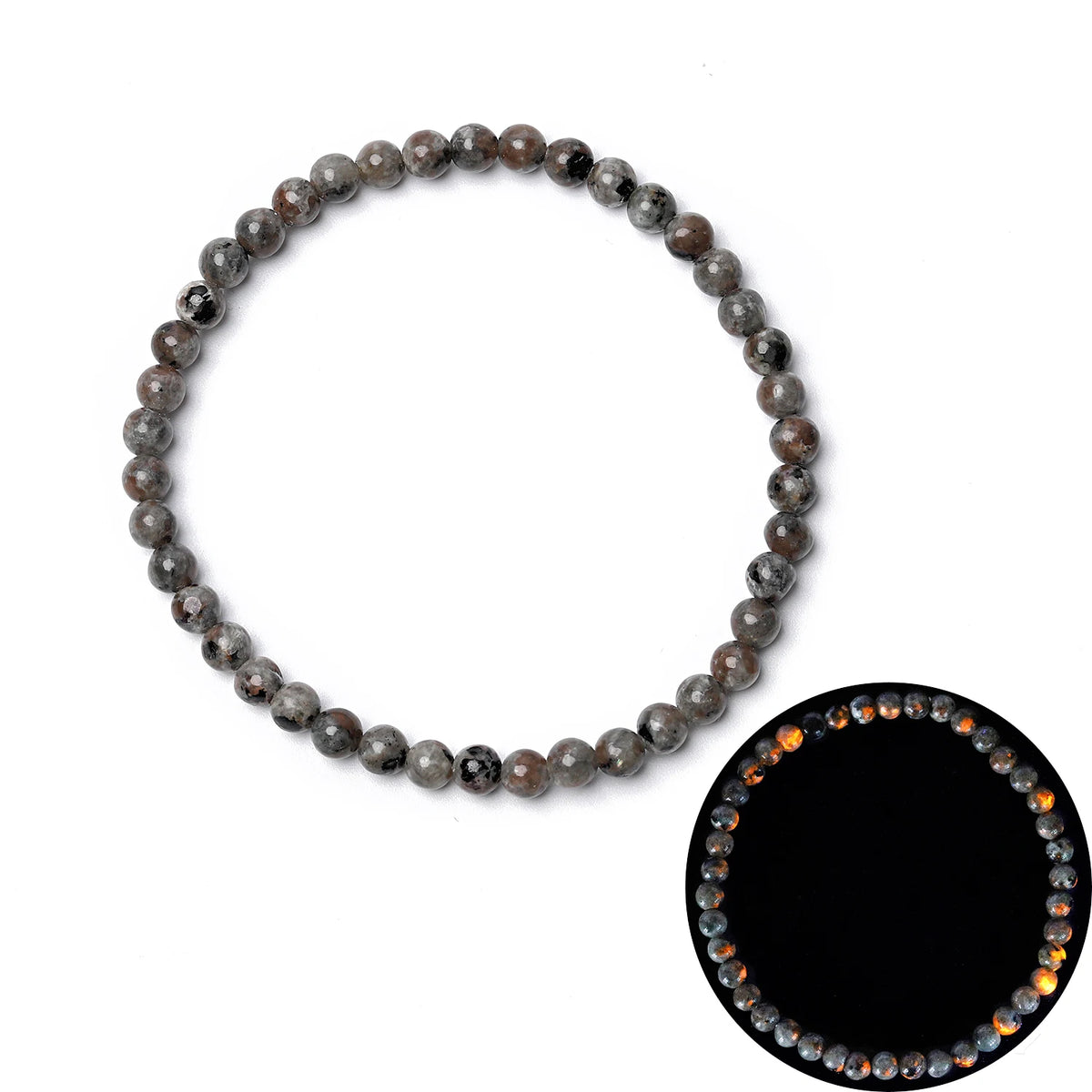 Yooperlite Fire Sodalite Bead Bracelet 4–12mm | Unisex