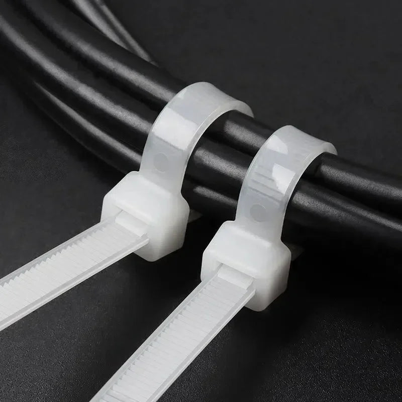 1000 Nylon Cable Ties Self-locking Cord Straps Adjustable Cables Zpaxo