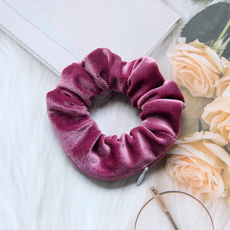 On-the-go Safekeeping Hair Tie Zipper Hide Perfect Storing Key Cash Zpaxo A10