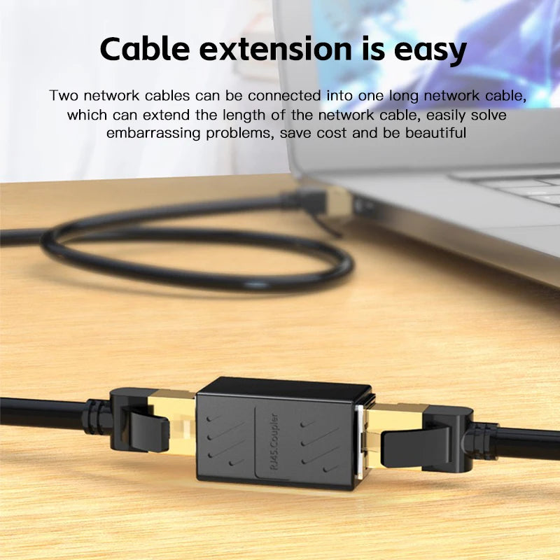 RJ45 Coupler Cat6 Cat5e Ethernet Cable Extender Adapter 1000Mbps LAN Zpaxo