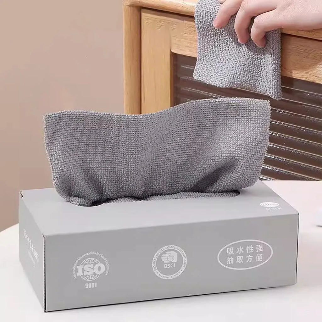 Box Pull-out Disposable Rags Kitchen Household Absorbent Microfiber Zpaxo