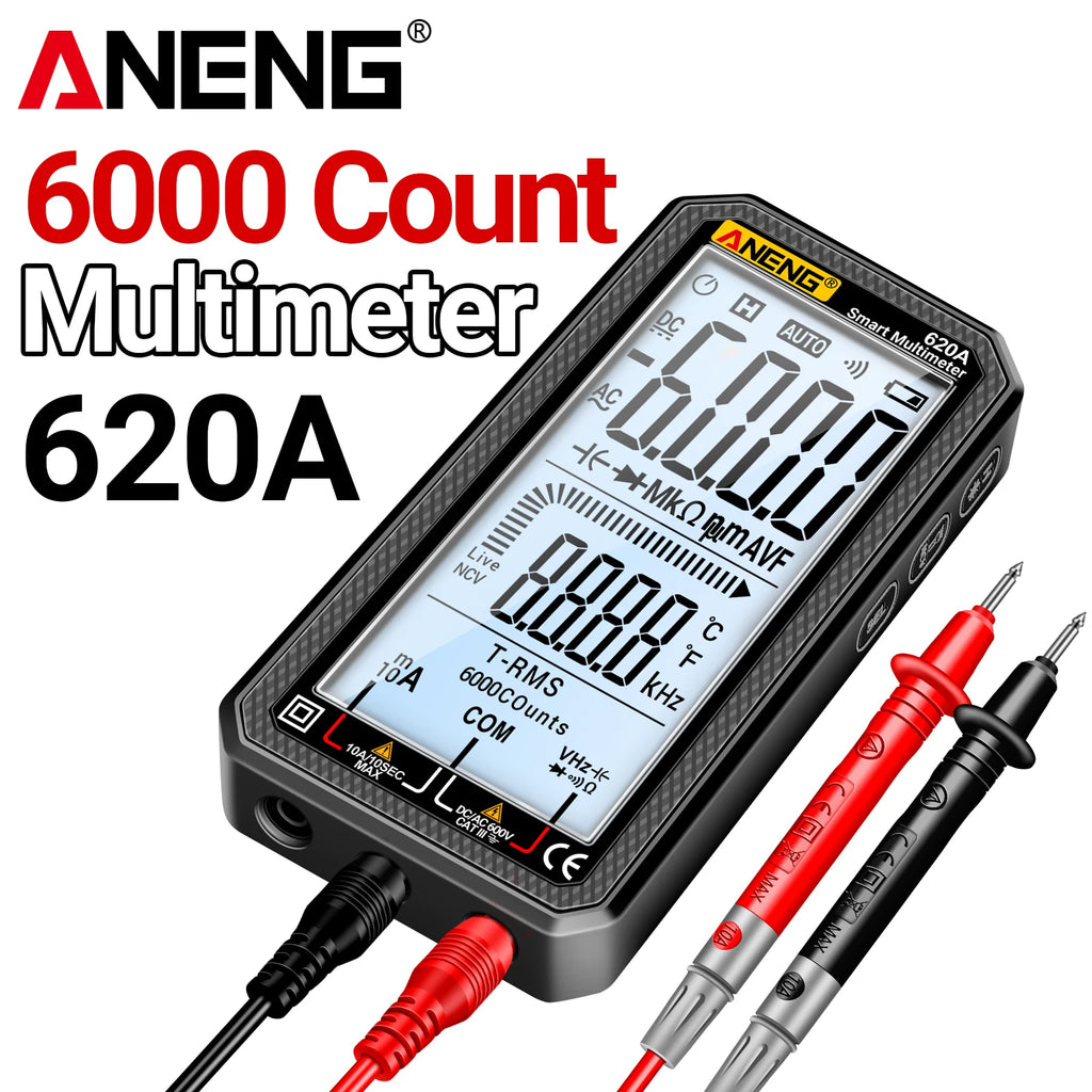 Precision Digital Multimeter ANENG 620A Counts Auto Resistance Tester Zpaxo