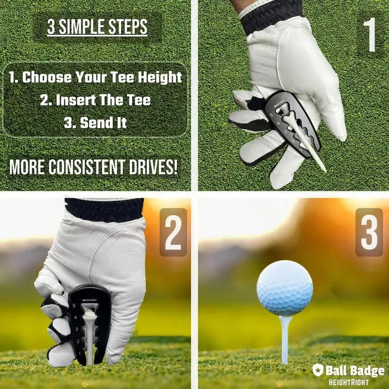 Adjustable Golf Tee Height Tool Precision Setter Consistent Swings Zpaxo
