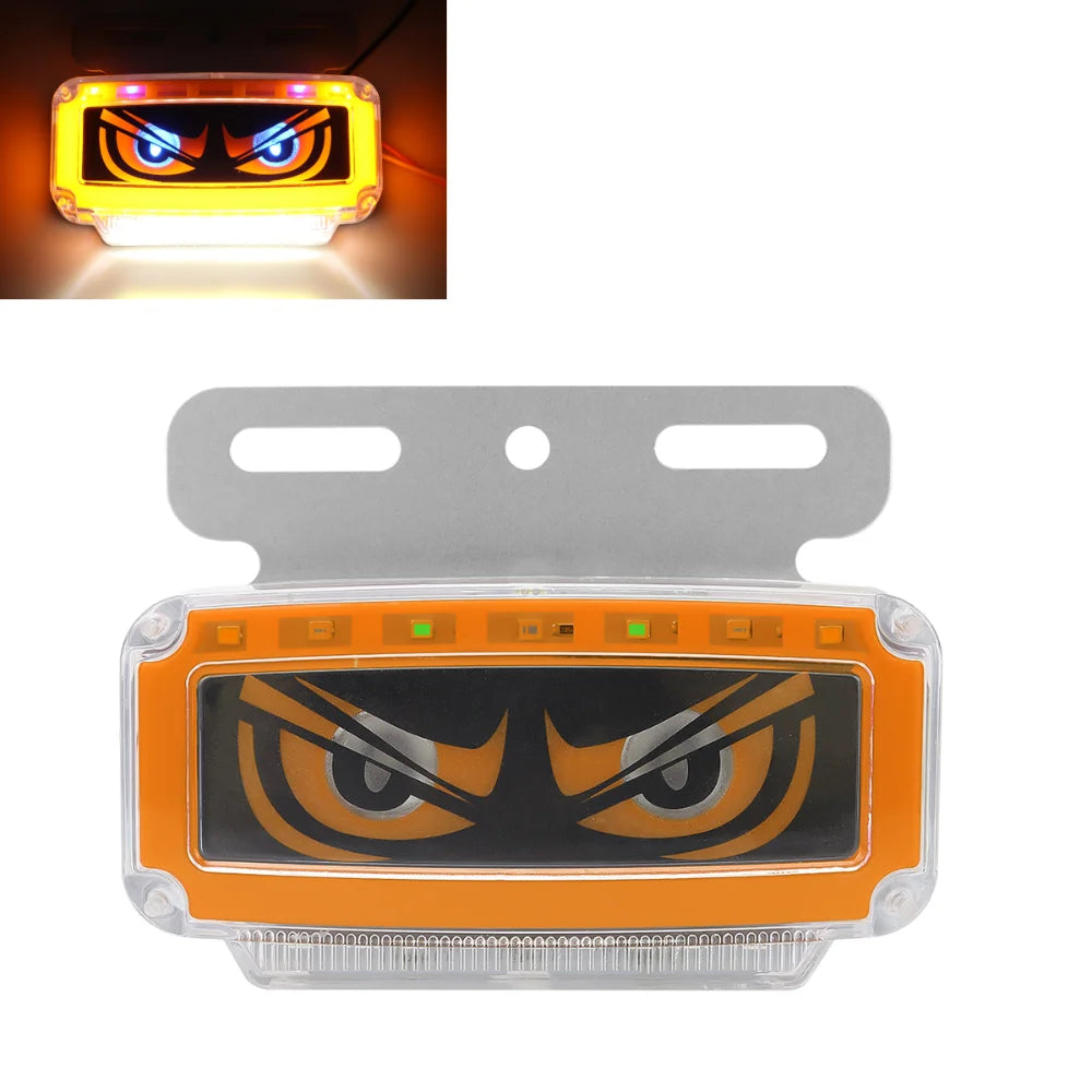 RGB LED Devil's Eye Truck Light Ultra-bright Dynamic Effect Side Zpaxo Yellow