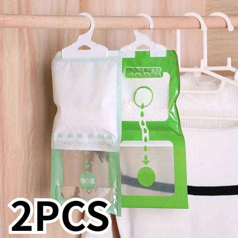 2 Household Hangable Dehumidification Bag Wardrobe Dehumidifier Zpaxo 2PCS