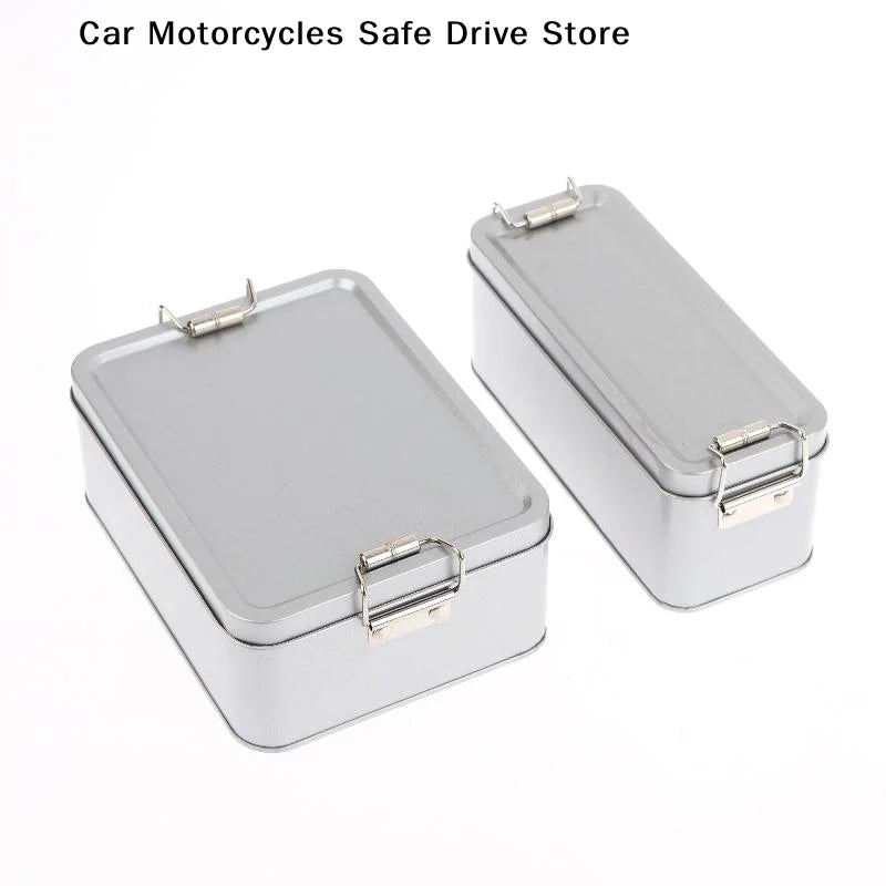 CM1Pc Rectangular Buckle Tinplate Box Lid Metal Storage Cake Zpaxo