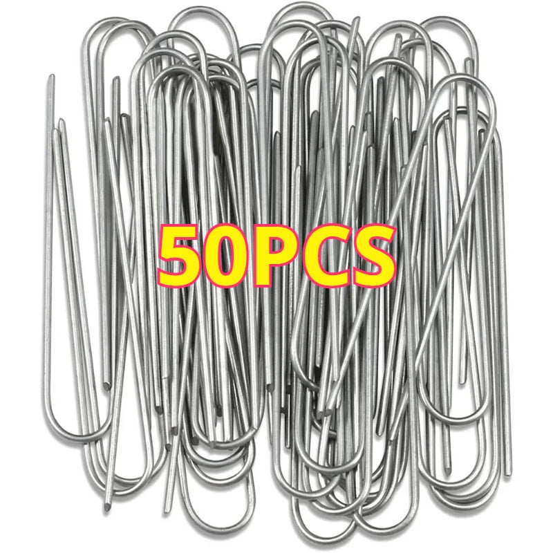 U-type Sod Pins Lawn Anchors Artificial Turf Landscape Fabric Fence Zpaxo
