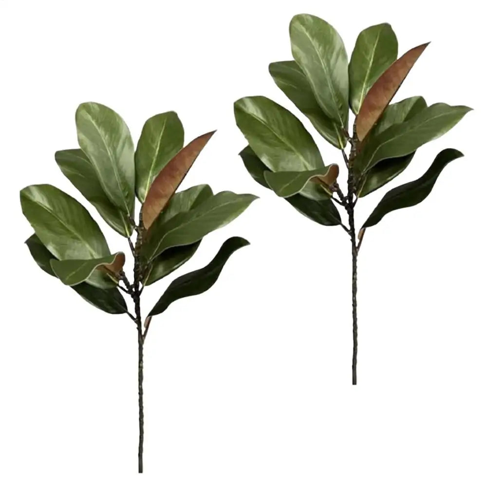 Faux Branches Realistic Magnolia Leaves Artificial Greenery Stems Zpaxo 2pcs China Mainland