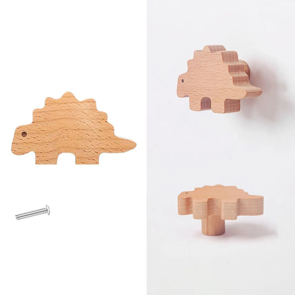 Animal Cabinet Knobs 6 Kids Drawer Pulls Decorative Dresser Dinosaur Zpaxo