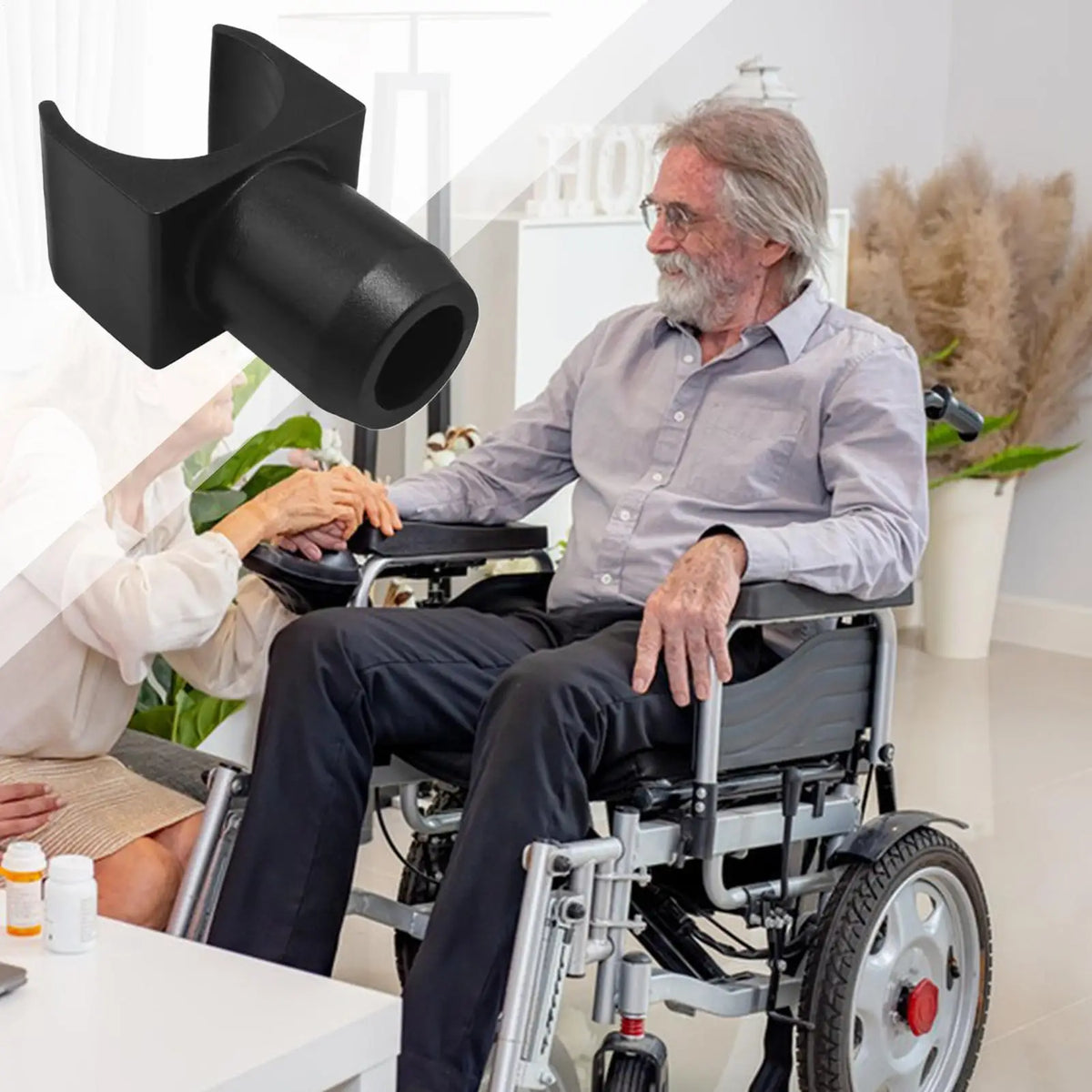 Plastics Wheelchair Seat Rail Guide Auxiliary U-shaped Slider Smooth Zpaxo