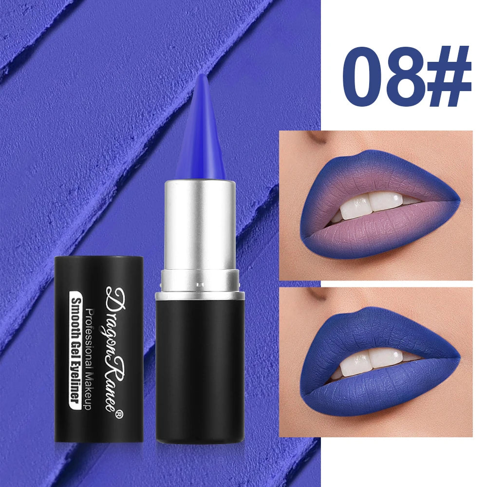 Matte Lip Liner, Long-Lasting, Automatic Rotating Wax Texture, Suitable for All Skin Types, Multi-Purpose, Suitable for Eyeliner, Holiday Parties, Lipstick Zpaxo 08Dr114 Full Size