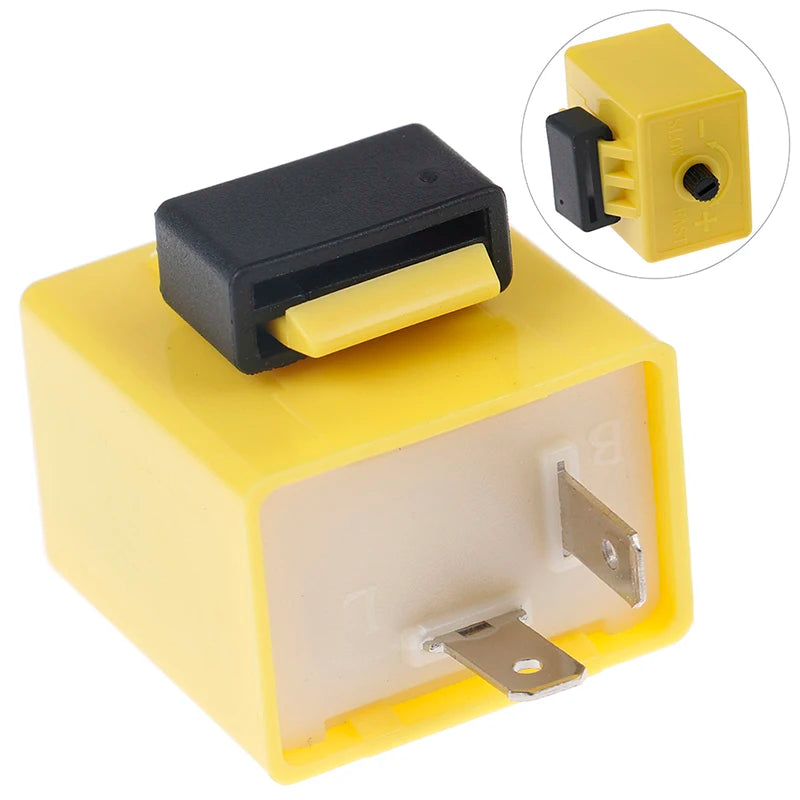 12V 2 Pin Adjustable LED Indicator Flasher Relay Module Motorcycle Zpaxo
