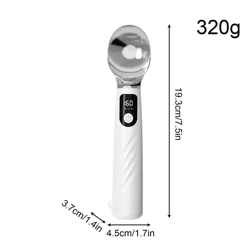 Heated Ice Cream Scoop Rechargeable Removable Battery Dishwasher Safe Zpaxo China Mainland White