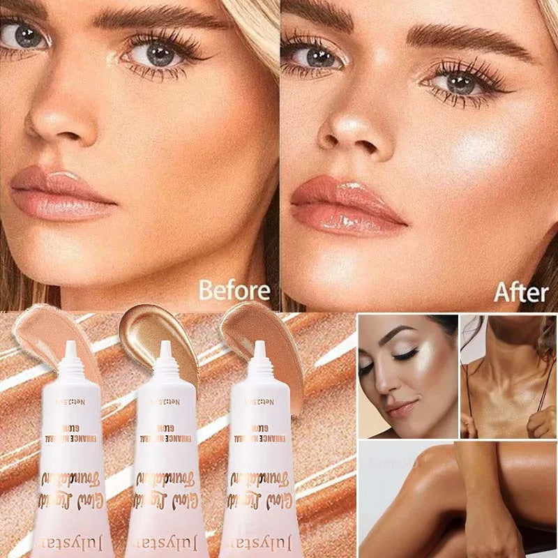 Liquid Pearlescent Foundation Moisturizing Coverage Concealer 3D Zpaxo
