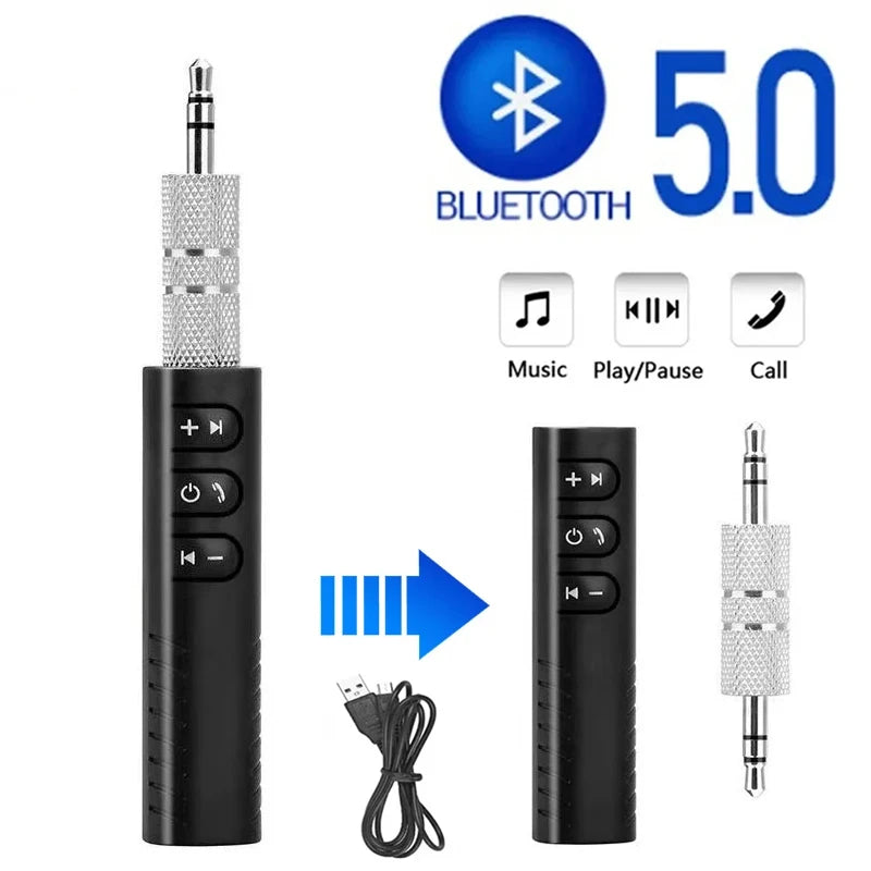 Wireless Bluetooth-compatible Audio Receiver Jack AUX Car Transmitter Zpaxo