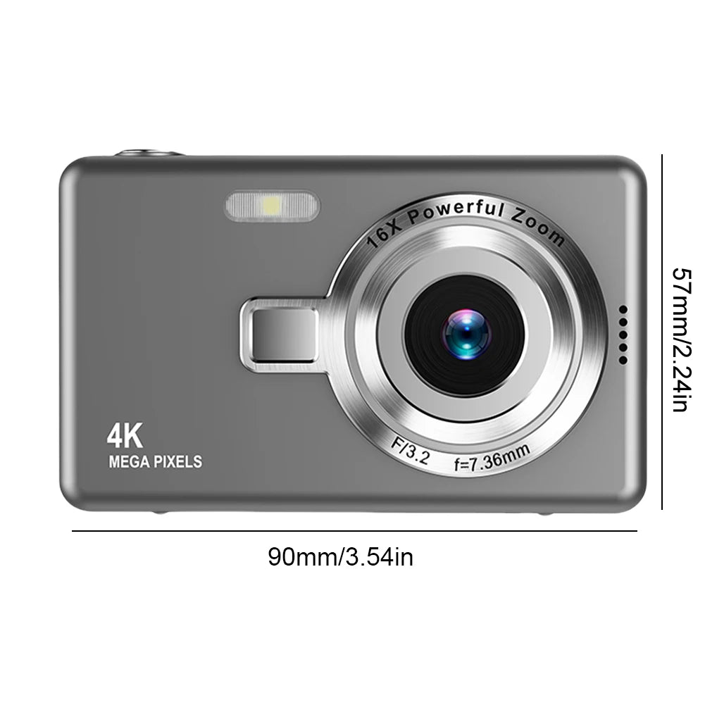 4K HD 1080P Digital Camera 96MP Autofocus Vlogging IPS Screen Zpaxo