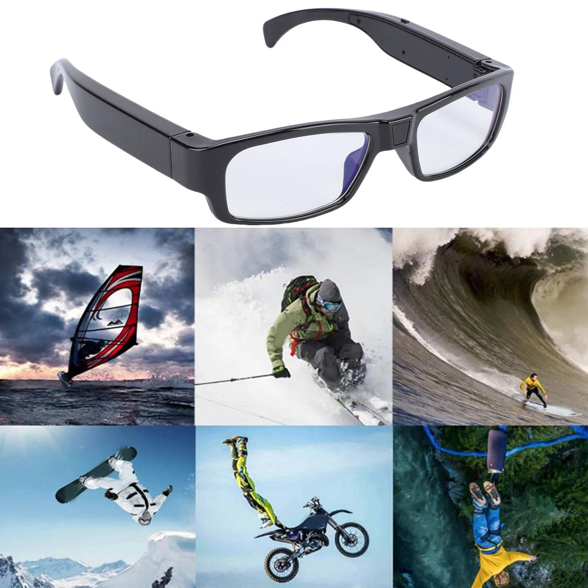 Camera Glasses Sports Action 1080P HD Video Recording Photos Taking Zpaxo