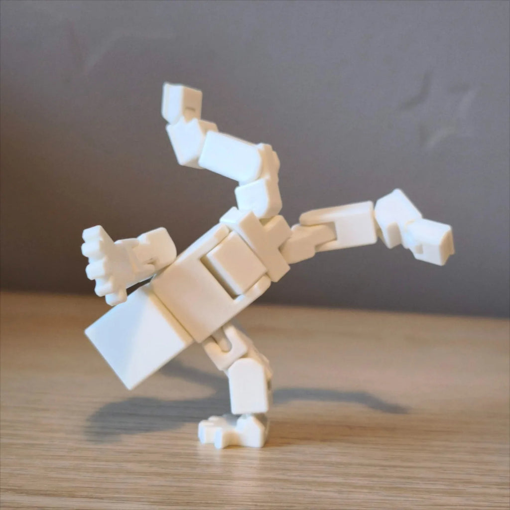 3D Printed Multi Joint Movable Mechanical Doll Model Design Custom Zpaxo WHITE