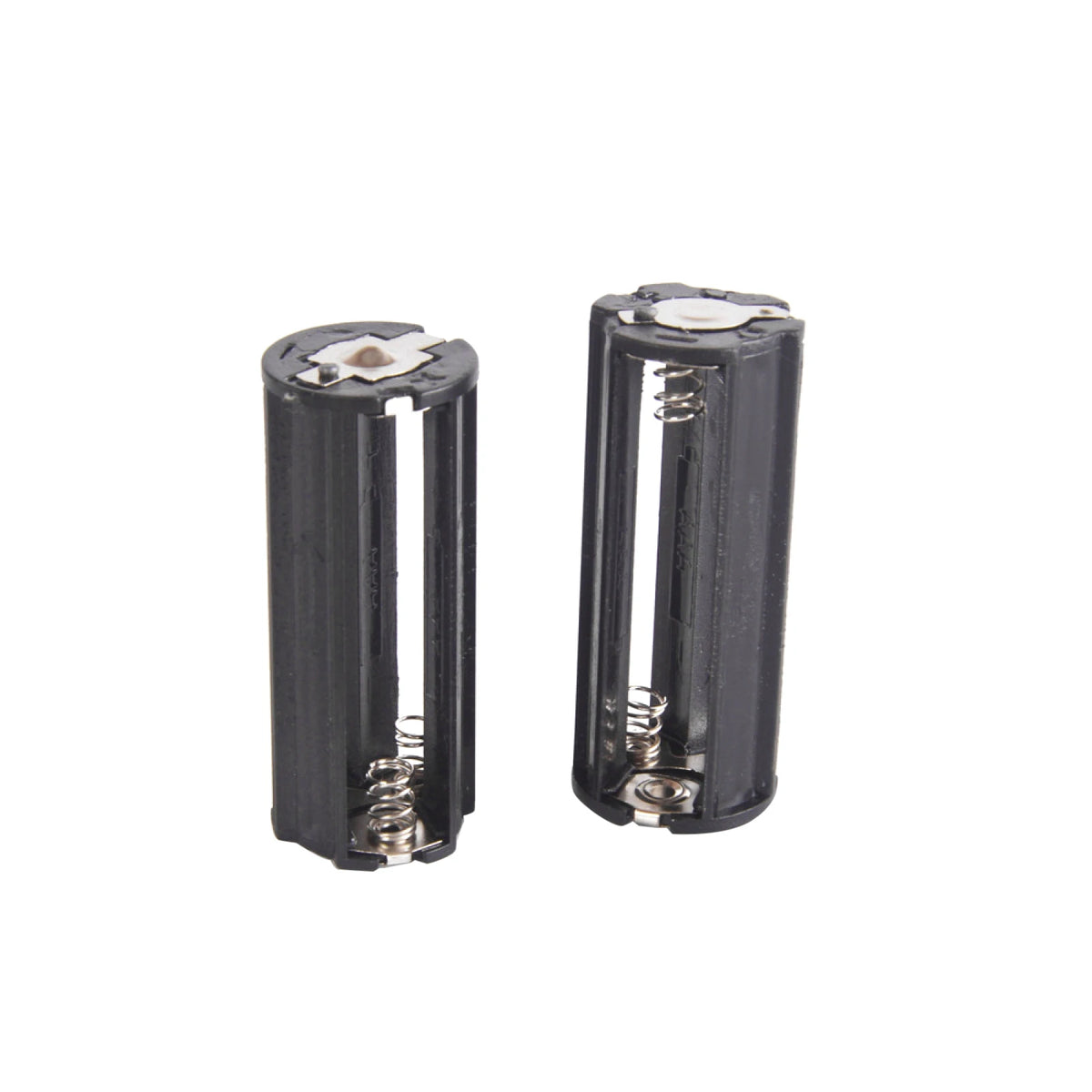 3-AAA Battery Holder Black Plastic Box Cylindrical Case Flashlight Zpaxo Default Title