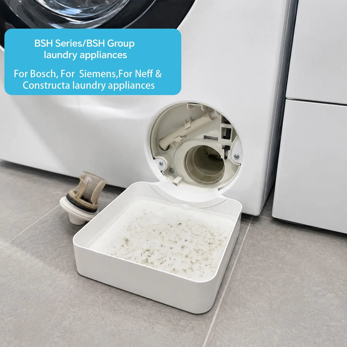 Washing Machine Drain Pan Front Load Leak Proof Tray Reusable Lint Zpaxo