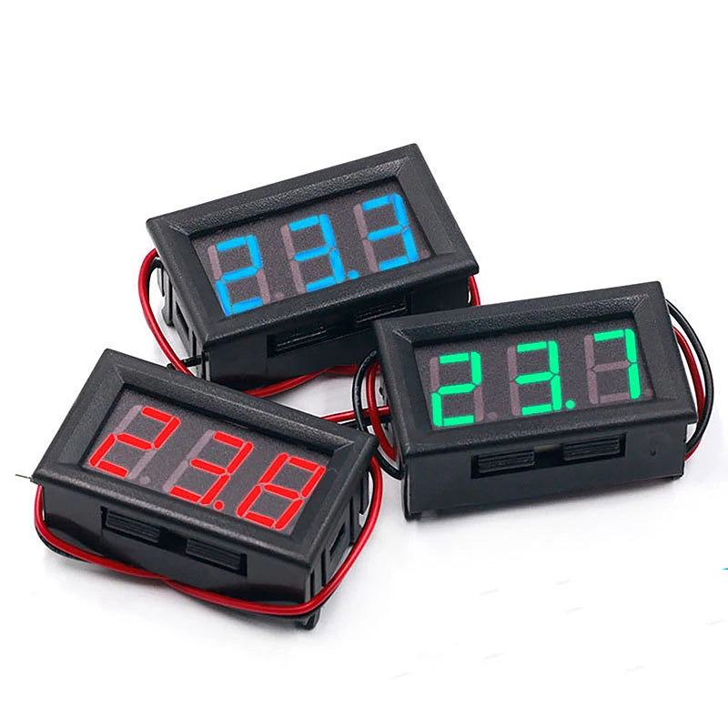 Digital Voltmeter 2-wire Mini DC 5V 120V Voltage Display Components Zpaxo