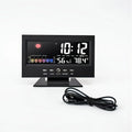 Large Backlit Display Digital Clock Voice Control Weather Station 12 Zpaxo Black MK0002A