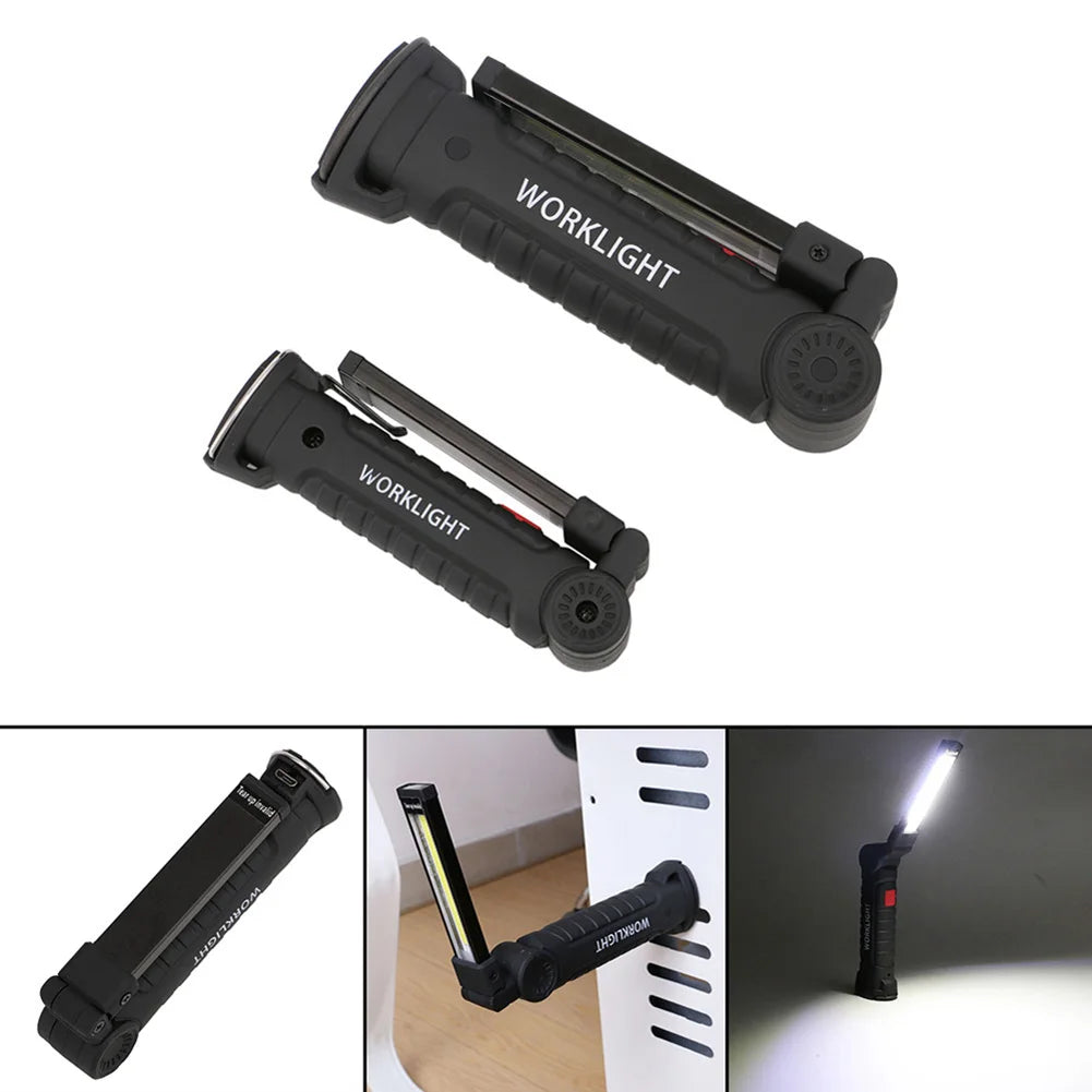 Portable COB LED Work Light USB Rechargeable Flashlight Inspection Zpaxo