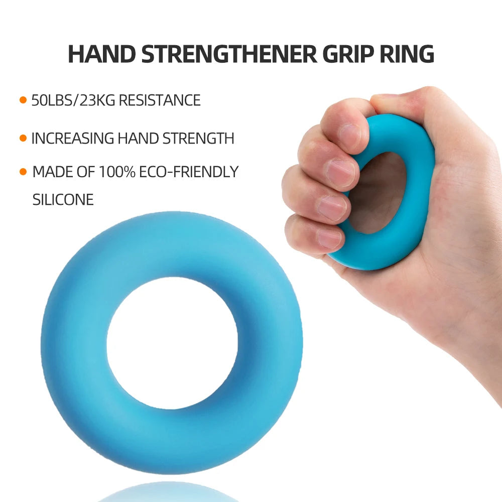 Gym Fitness Adjustable Count Hand Grip Set Finger Forearm Strength Muscle Recovery Gripper Exerciser Trainer Ball Decompression Zpaxo
