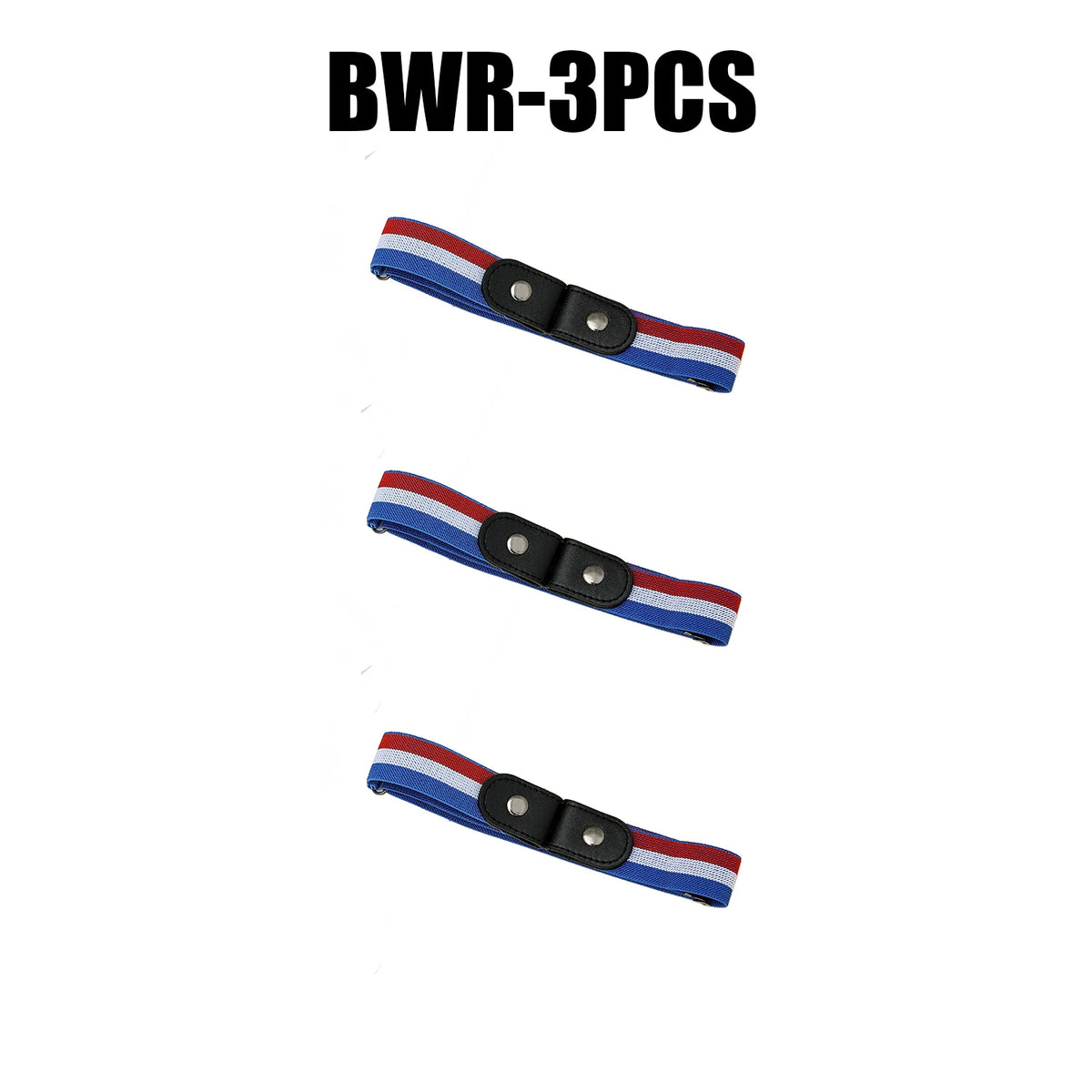 Unisex Invisible Adjustable Elastic Belt Stretchy No-mark Zpaxo BWR 3PCS