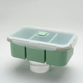 Large Capacity Multi Compartment Silicone Food Container Bento Box Zpaxo 3 Gird